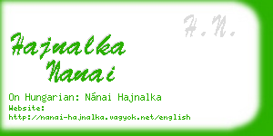 hajnalka nanai business card